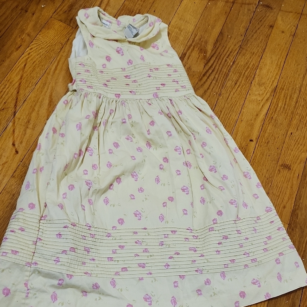 Floral Pink and Cream Kids Dress